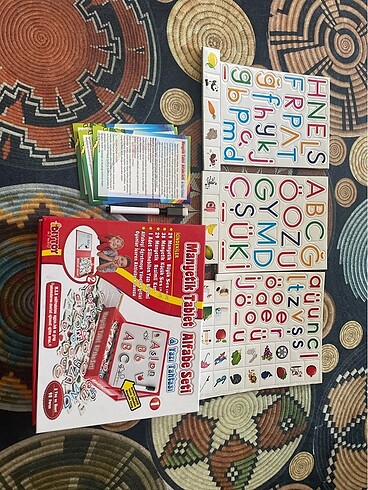 Manyetik tablet alfabe seti eğitici oyuncak