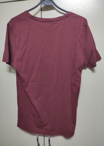 Collezione Erkek Bordo V Yaka Süet Tişört