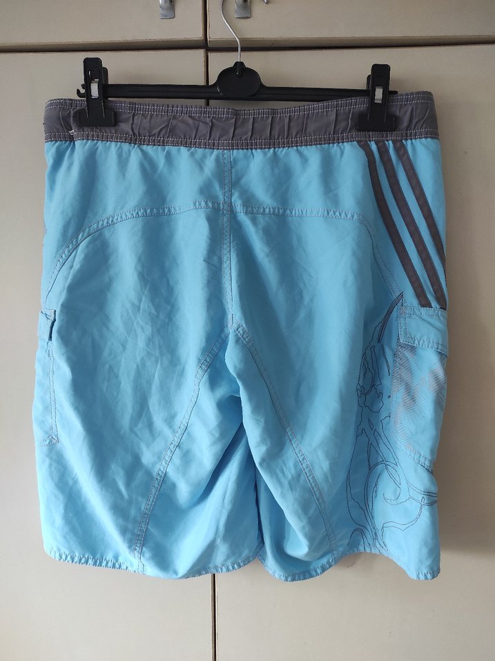 Adidas Vintage Erkek Mavi Midi Yüzme Şortu - Görsel 2