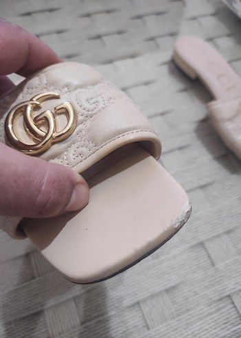 40 Beden çeşitli Renk Bej Kadın Minimalist Topuklu Terlik