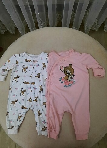 H&M İkili Bambi Bebek Tulumu 1-3 ay