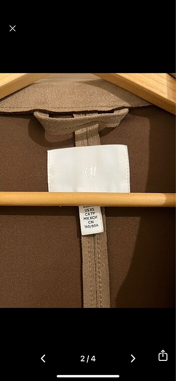 H&M Süet baharlık kaban