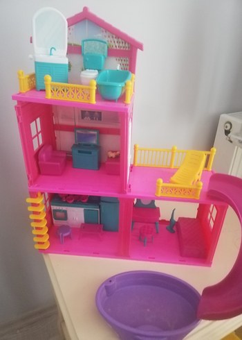 Renkli Pembe Oyuncak Ev Seti