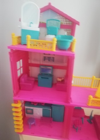 Beden Renkli Pembe Oyuncak Ev Seti