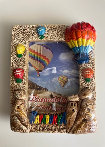 Renkli Kapadokya Balonlu Çerçeve