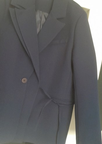 H&M Düğmeli Lacivert Kadın Blazer Ceket