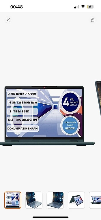 Lenovo Yoga 6 2 in 1 Tablet Laptop