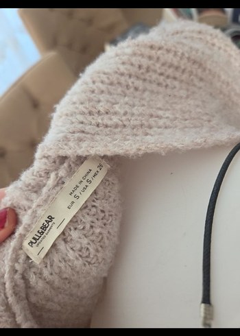 36 Beden Pull& Bear Bej Triko Kazak