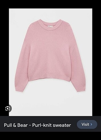 Pull and Bear Pembe Triko