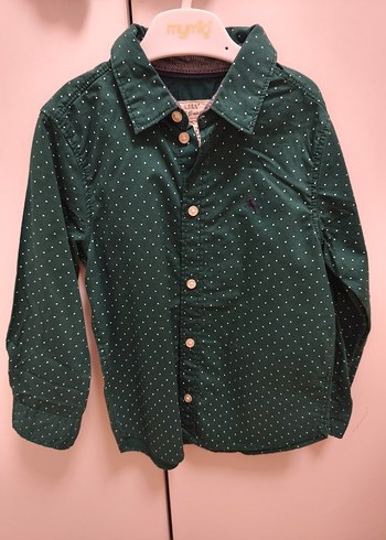 H&M Uzun Kollu Yeşil Erkek Gömlek