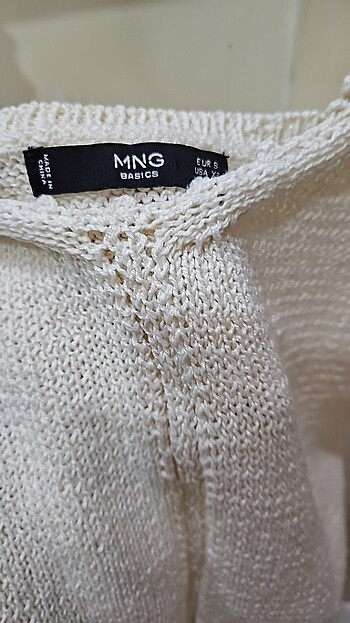 s Beden Mango askılı triko bluz