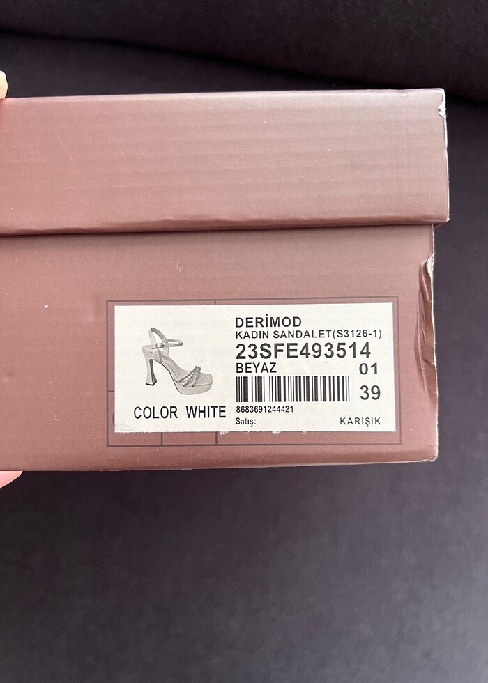 Beyaz platform topuklu gelin ayakkabısı - Görsel 5