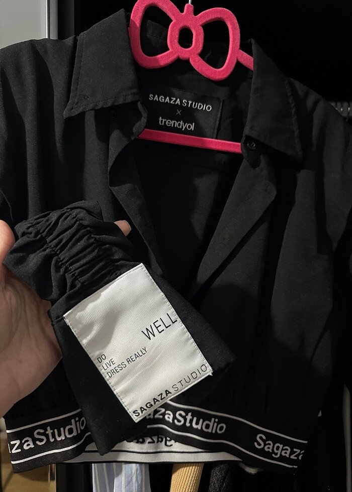 Sagaza crop gömlek bluz - Görsel 2