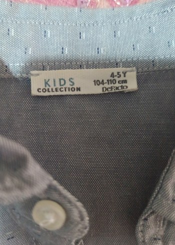 Gri Erkek Çocuk Uzun Kollu Gömlek - Görsel 2