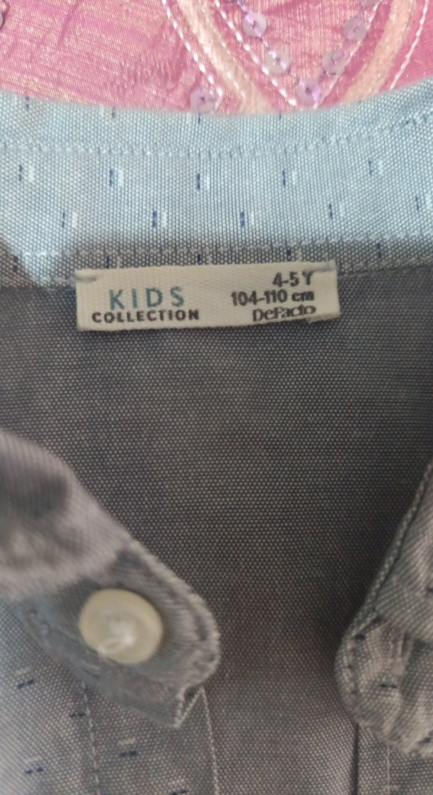 Gri Erkek Çocuk Uzun Kollu Gömlek - Görsel 2