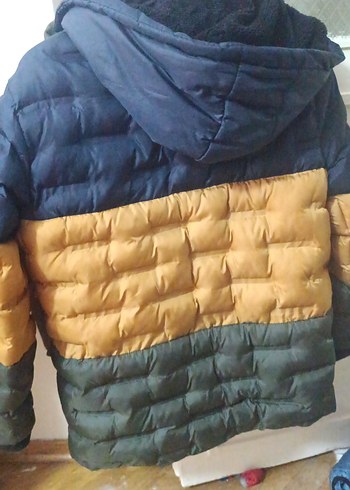 Erkek Çocuk Sarı Lacivert Şişme Mont - Görsel 2