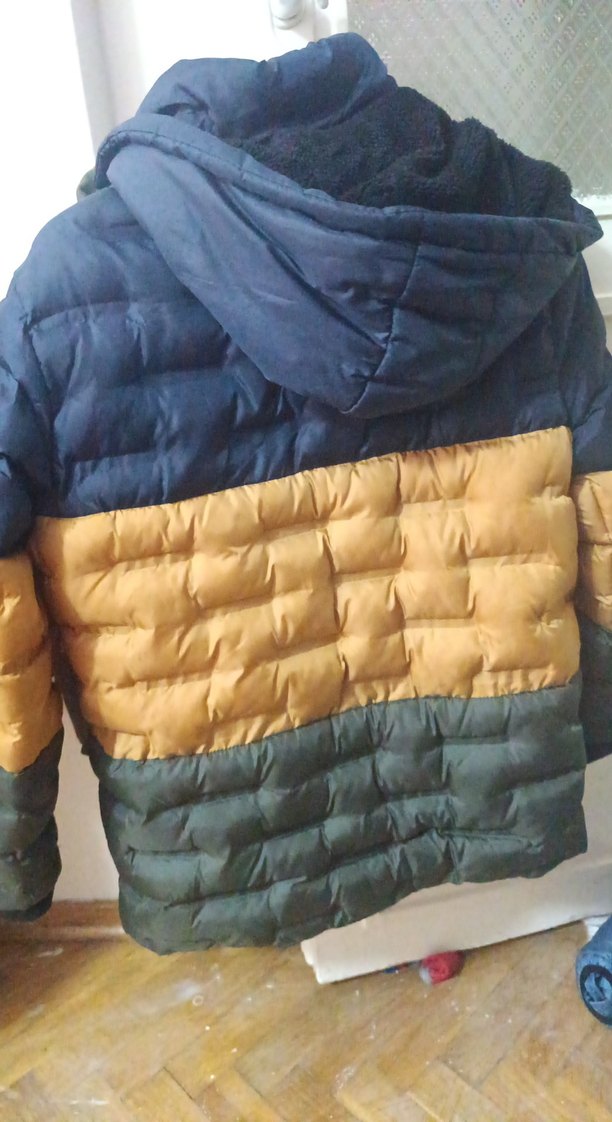 Erkek Çocuk Sarı Lacivert Şişme Mont - Görsel 2