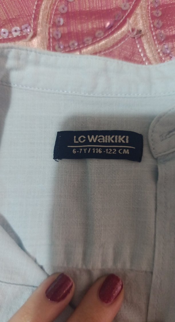 Mavi Kısa Kollu Erkek Gömlek - Görsel 2