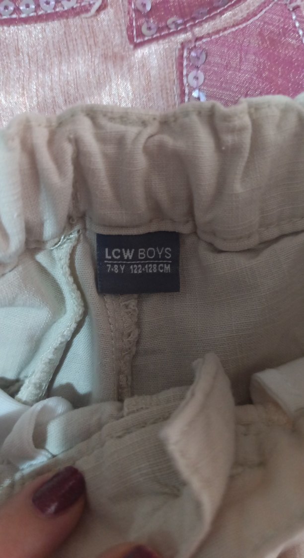 Erkek çocuk  Beyaz Pamuklu Regular Fit Şort - Görsel 2