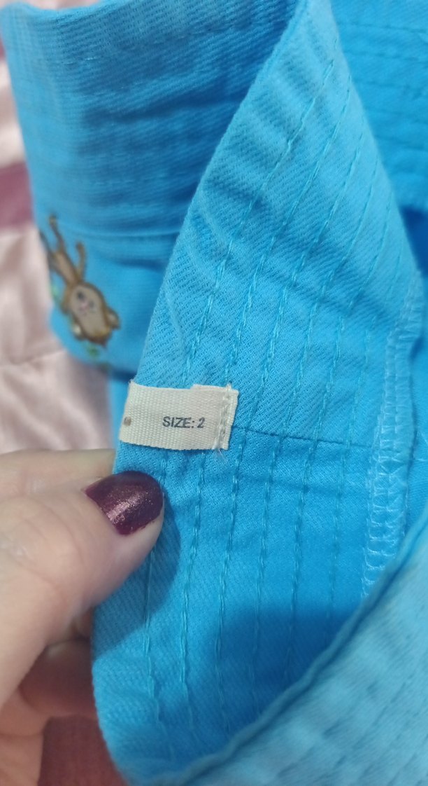 Nakışlı Mavi Çocuk Şapkası - Görsel 4