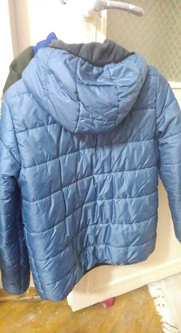 Erkek Çocuk Mavi Kapüşonlu Mont - Görsel 2