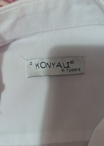 Düğmeli Beyaz Erkek çocuk  Gömlek - Görsel 2