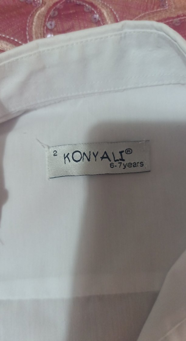 Düğmeli Beyaz Erkek çocuk  Gömlek - Görsel 2