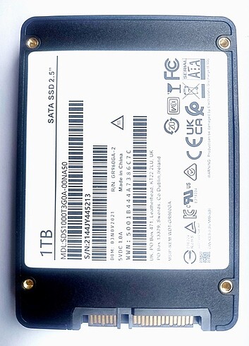 1 TB SSD (SOLİDE STADE DİSK) 2.5