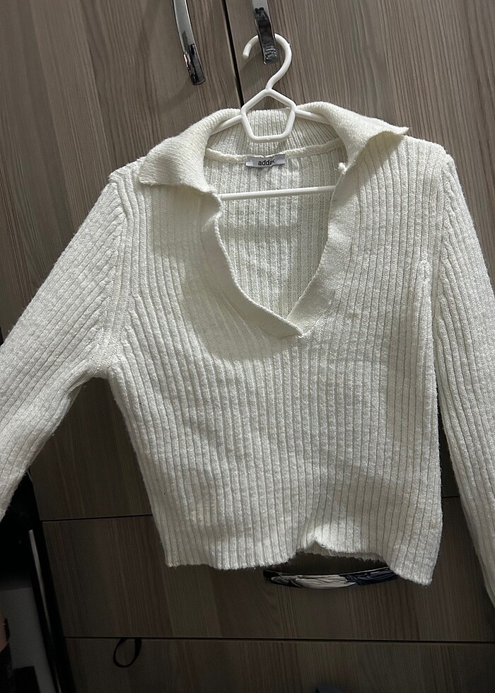 Bluz beyaz v delolte - Görsel 2