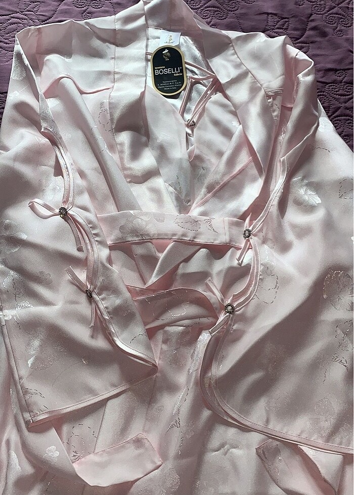 Gecelik pijama sabahlık takımı - Görsel 2