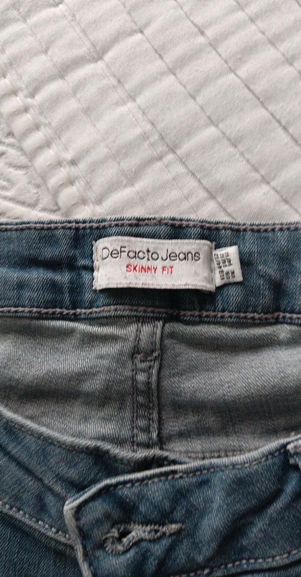 Gri Erkek Denim Pantolon, Normal Boy, Kemerli - Görsel 2