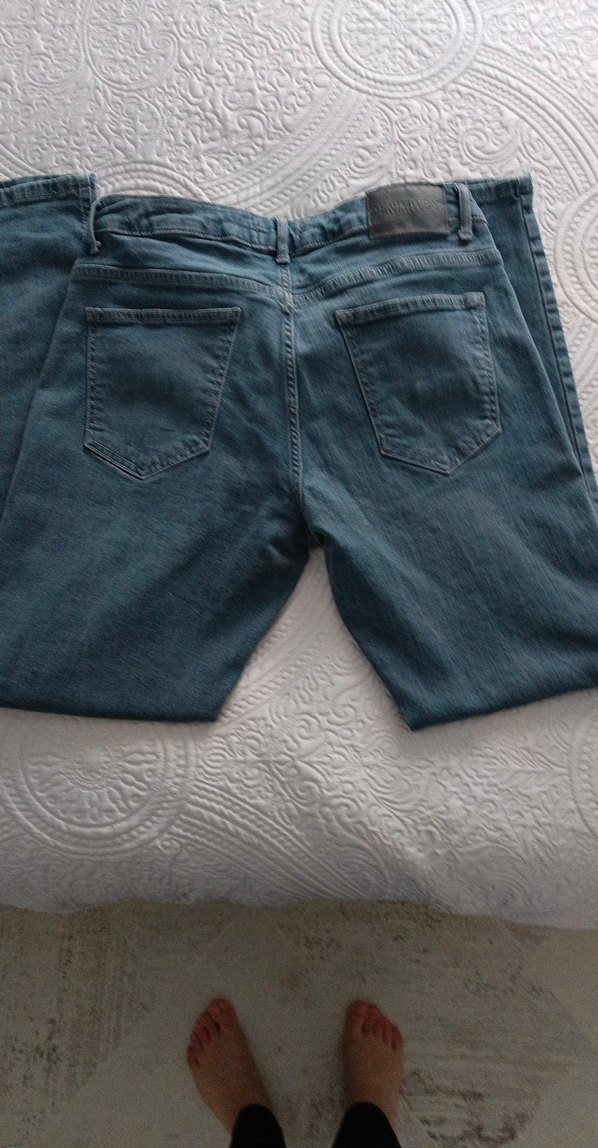 Gri Erkek Denim Pantolon, Normal Boy, Kemerli - Görsel 3