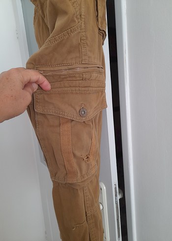Diğer Beli Kemerli Kahverengi Rahat Pantolon