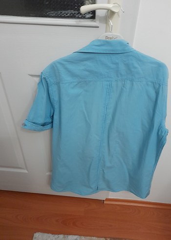 Mavi Denim Kısa Kollu Gömlek - Görsel 2