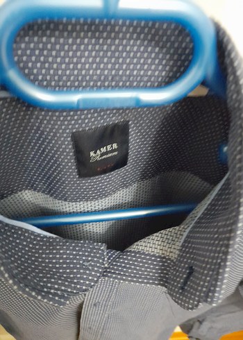 Düğmeli Lacivert Denim Erkek Gömlek - Görsel 2