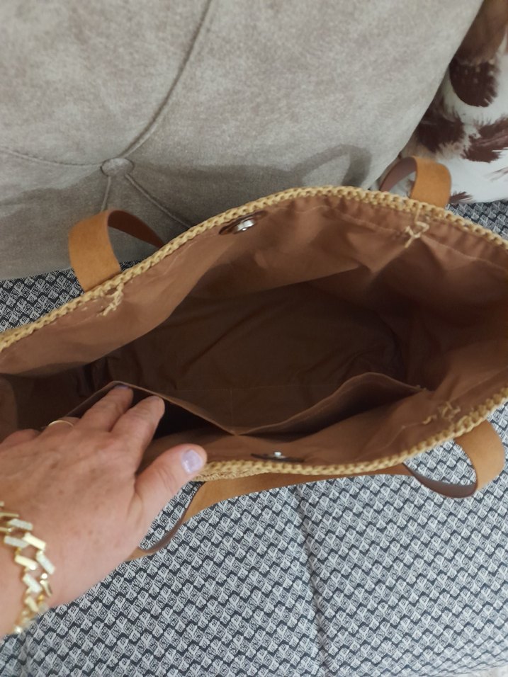 Bej Örgü Kadın Çanta - Görsel 4