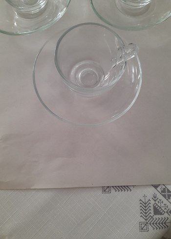 Şeffaf Cam 5 Parça Türk  kahve  Fincanı Seti - Görsel 2