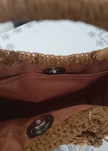 Bohem Tarz Örgü Kadın Çanta - Görsel 2