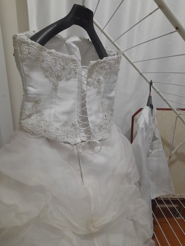 Straplez Uzun Prenses Gelinlik - Görsel 4