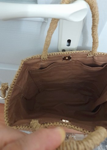 Bej Örgü Bohem Kadın Çanta - Görsel 2