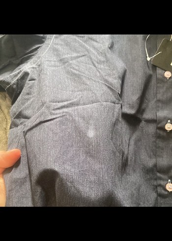 Siyah Denim Erkek Gömlek - Görsel 3