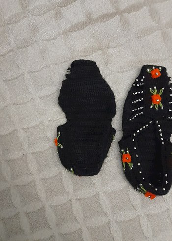 Nakışlı Renkli Örgü Kadın patik - Görsel 3