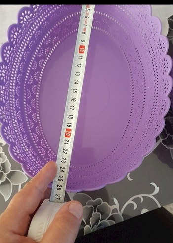  Beden Mor Plastik Dekoratif Tabak ve Kase Seti
