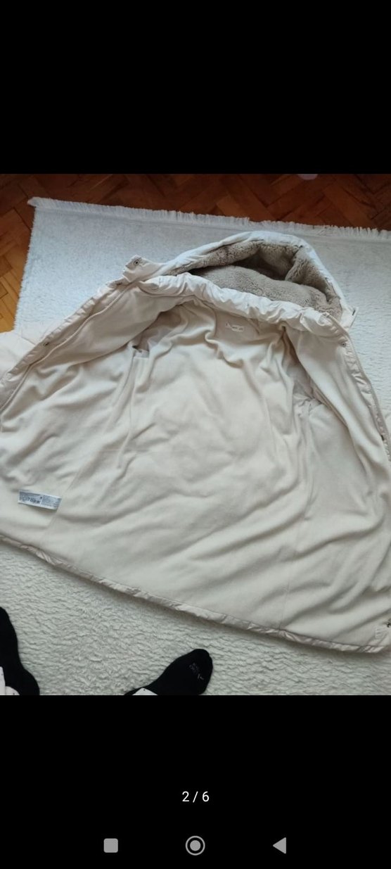 Krem çocuk mango 11-12 yaş cok kalin Kış Montu - Görsel 2