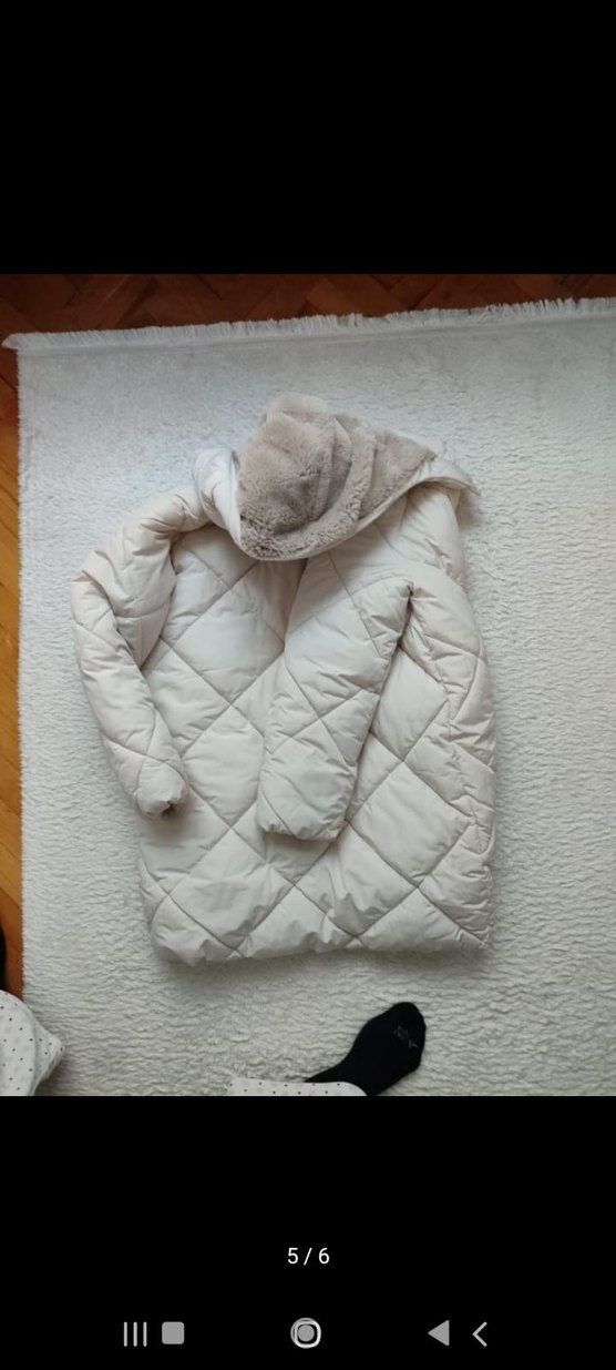 Krem çocuk mango 11-12 yaş cok kalin Kış Montu - Görsel 5