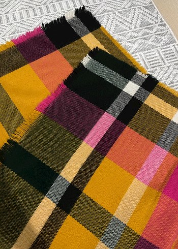 Kadın Çok Renkli Örgü Bohem Şal - Görsel 2