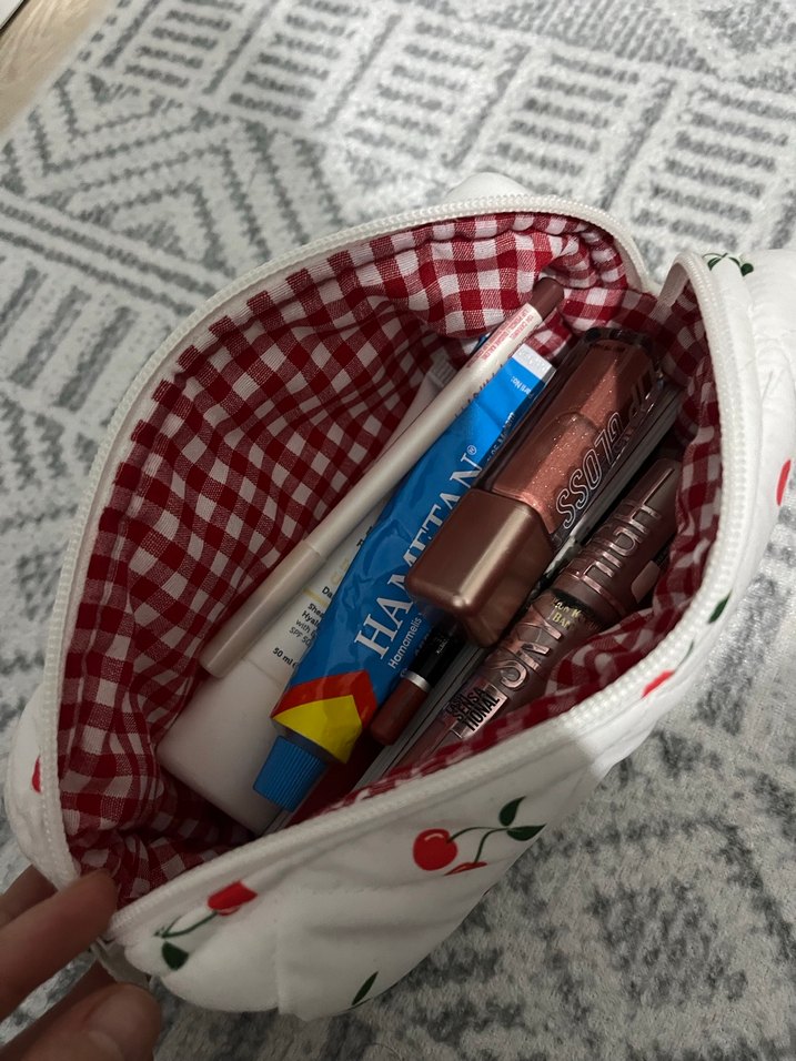 Kiraz Desenli Kadın Makyaj Çantası - Görsel 2