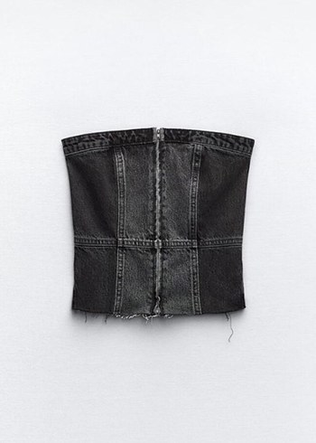 Zara denim top - Görsel 3