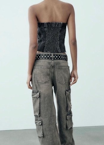 Zara denim top - Görsel 2