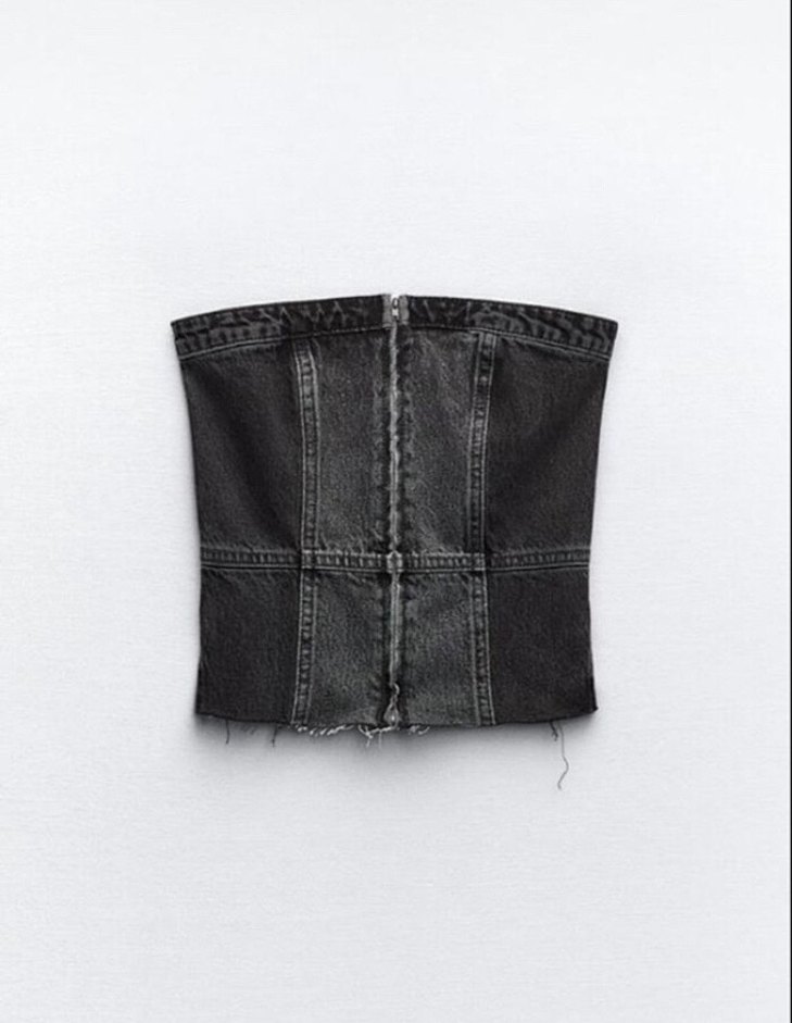Zara denim top - Görsel 3